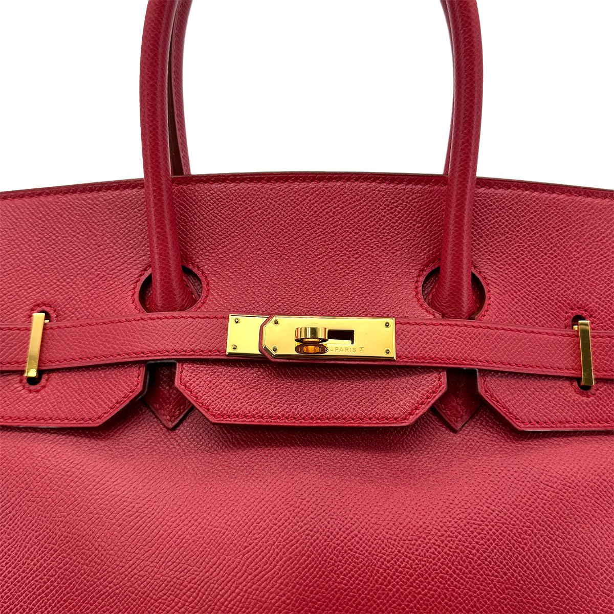 HERMES BIRKIN 35 ROUGE VIF COUCHVEL HAND BAG □A GHW 90298147