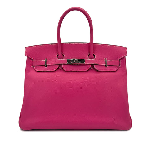 HERMES CANDY BIRKIN 35 ROSE TYRIEN RUBIS VEAU EPSOM HAND BAG □O SHW 90298148 - PURPOSE