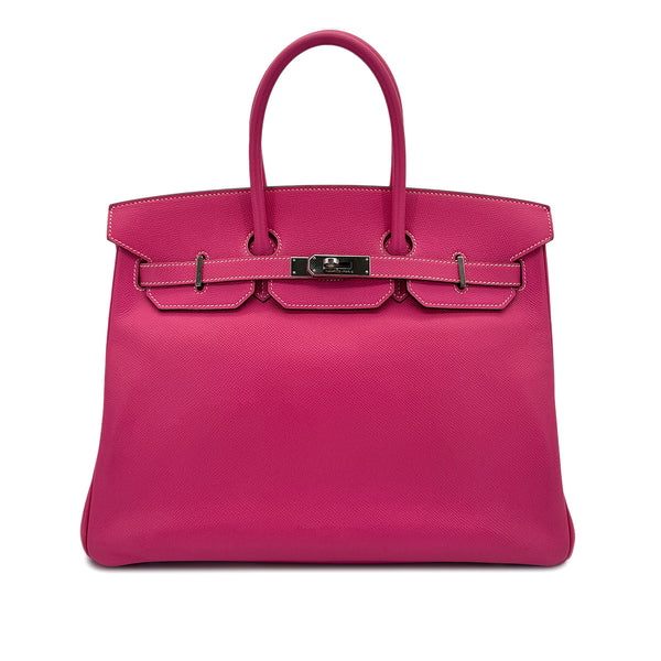 HERMES CANDY BIRKIN 35 ROSE TYRIEN RUBIS VEAU EPSOM HAND BAG □O SHW 90298148 - PURPOSE