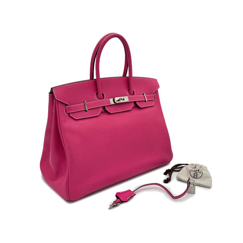 HERMES CANDY BIRKIN 35 ROSE TYRIEN RUBIS VEAU EPSOM HAND BAG □O SHW 90298148 - PURPOSE
