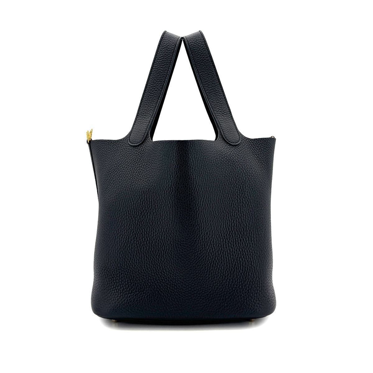HERMES PICOTIN LOCK MM BLACK TAURILLON CLEMENCE HAND BAG Z GHW 90298149