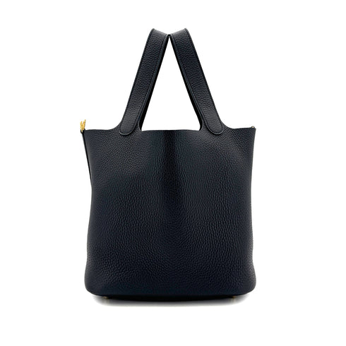 HERMES PICOTIN LOCK MM BLACK TAURILLON CLEMENCE HAND BAG Z GHW 90298149 - PURPOSE