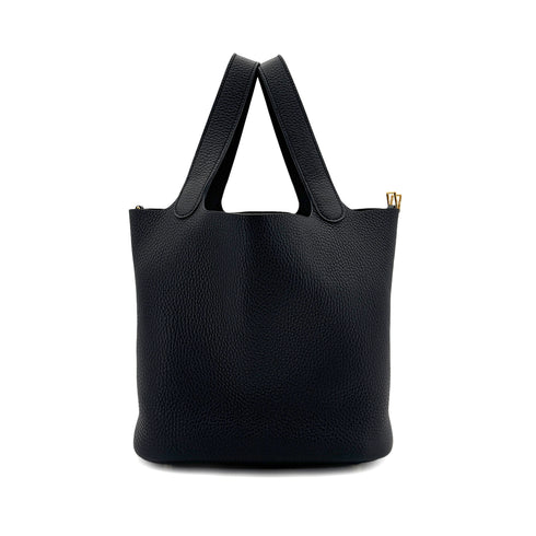 HERMES PICOTIN LOCK MM BLACK TAURILLON CLEMENCE HAND BAG Z GHW 90298149 - PURPOSE