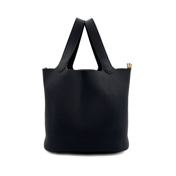 HERMES PICOTIN LOCK MM BLACK TAURILLON CLEMENCE HAND BAG Z GHW 90298149 - PURPOSE