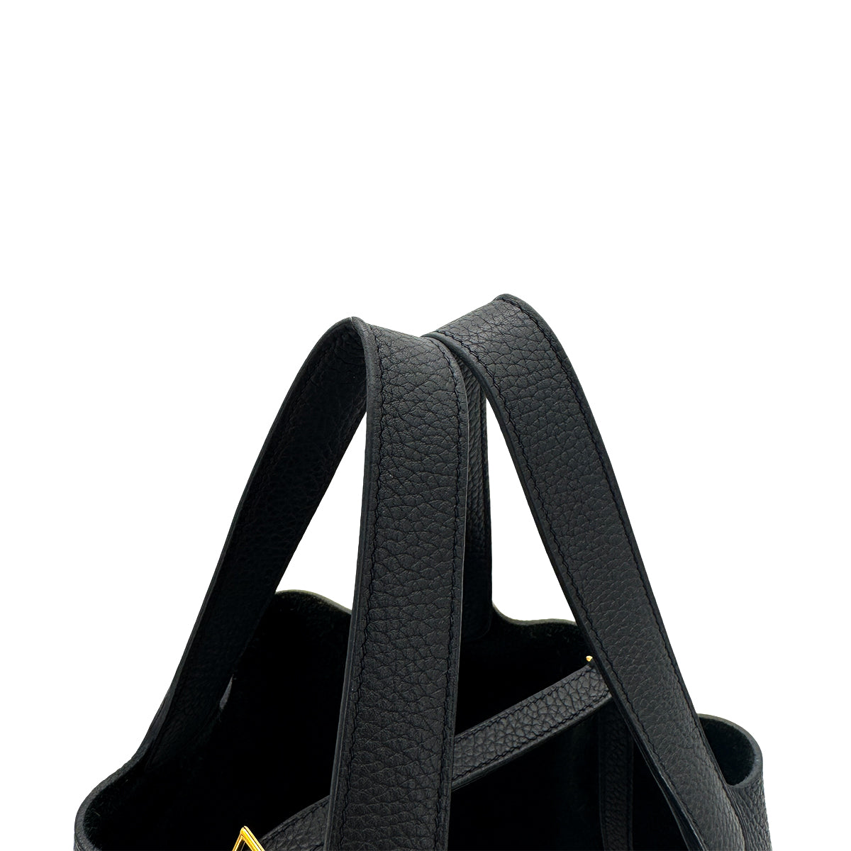 HERMES PICOTIN LOCK MM BLACK TAURILLON CLEMENCE HAND BAG Z GHW 90298149