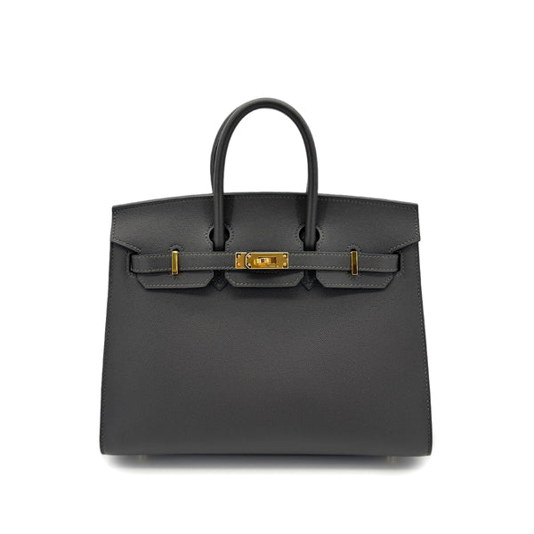HERMES BIRKIN 25 SELLIER GRAPHITE VEAU MADAME HAND BAG Z GHW 90298151 - PURPOSE