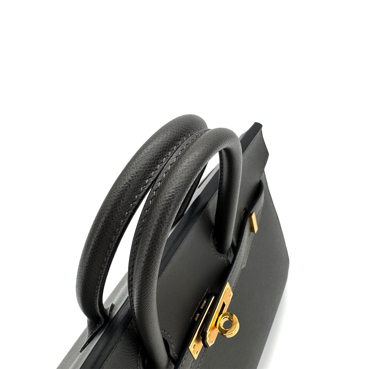 HERMES BIRKIN 25 SELLIER GRAPHITE VEAU MADAME HAND BAG Z GHW 90298151