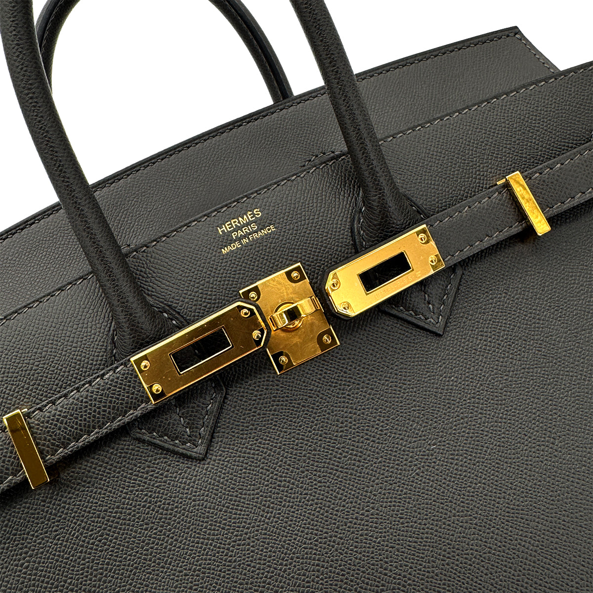 HERMES BIRKIN 25 SELLIER GRAPHITE VEAU MADAME HAND BAG Z GHW 90298151