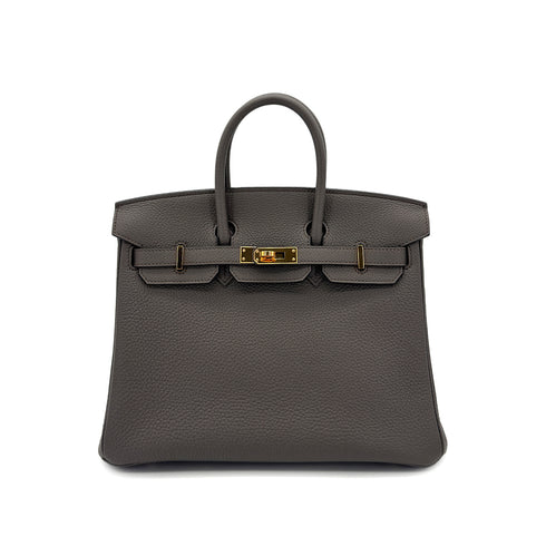 HERMES BIRKIN 25 ETAIN TOGO HAND BAG C GHW 90298152 - PURPOSE