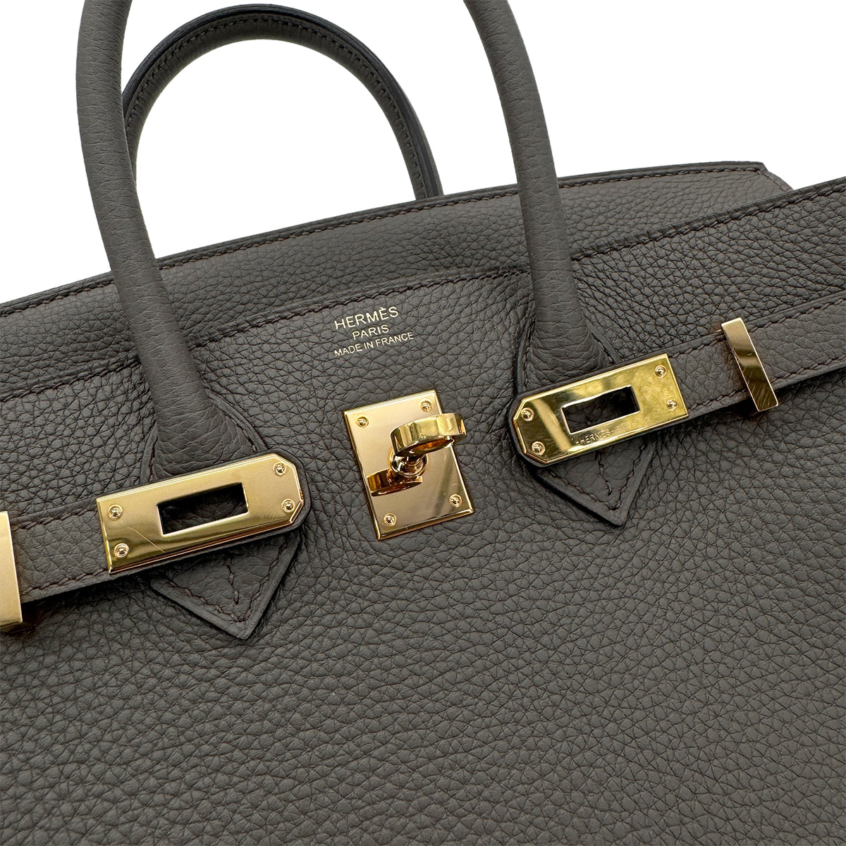 HERMES BIRKIN 25 ETAIN TOGO HAND BAG C GHW 90298152