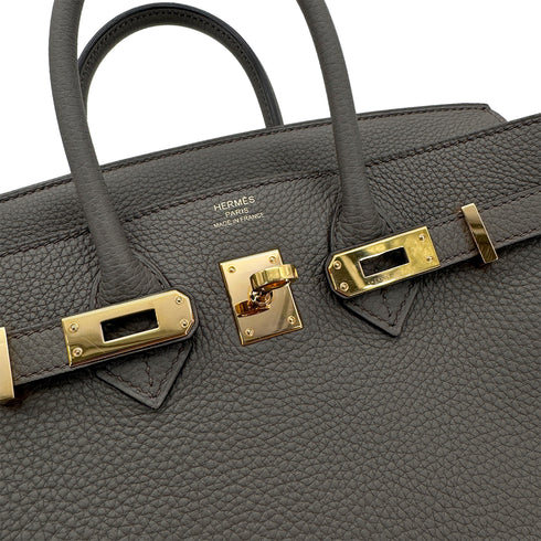 HERMES BIRKIN 25 ETAIN TOGO HAND BAG C GHW 90298152 - PURPOSE