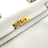 HERMES KELLY 25 RETOURNE GRIS PERLE SWIFT HAND SHOULDER BAG B GHW 90298154 - PURPOSE