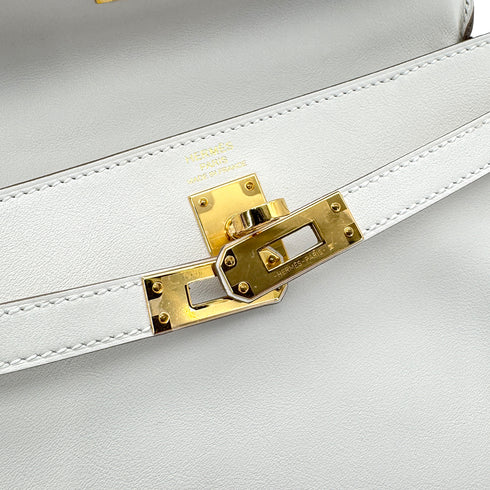 HERMES KELLY 25 RETOURNE GRIS PERLE SWIFT HAND SHOULDER BAG B GHW 90298154 - PURPOSE