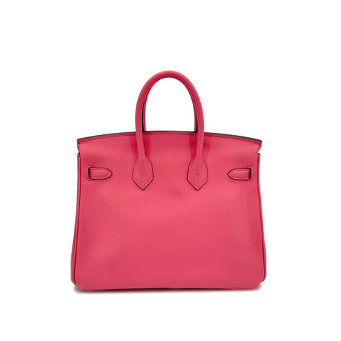 HERMES BIRKIN 25 ROSE AZALEE VEAU SWIFT HAND BAG C GHW 90298156 - PURPOSE