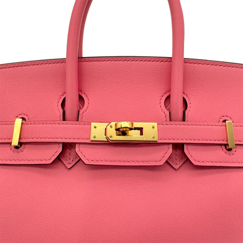 HERMES BIRKIN 25 ROSE AZALEE VEAU SWIFT HAND BAG C GHW 90298156 - PURPOSE