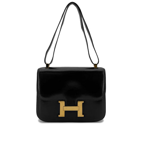 HERMES CONSTANCE 23 BLACK BOXCALF SHOULDER BAG 〇N GHW 90298157 - PURPOSE