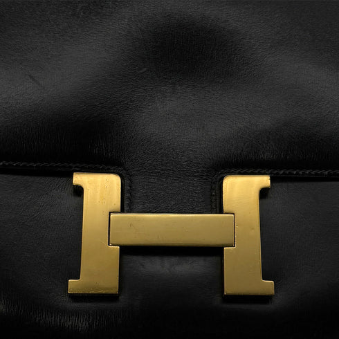 HERMES CONSTANCE 23 BLACK BOXCALF SHOULDER BAG 〇N GHW 90298157 - PURPOSE