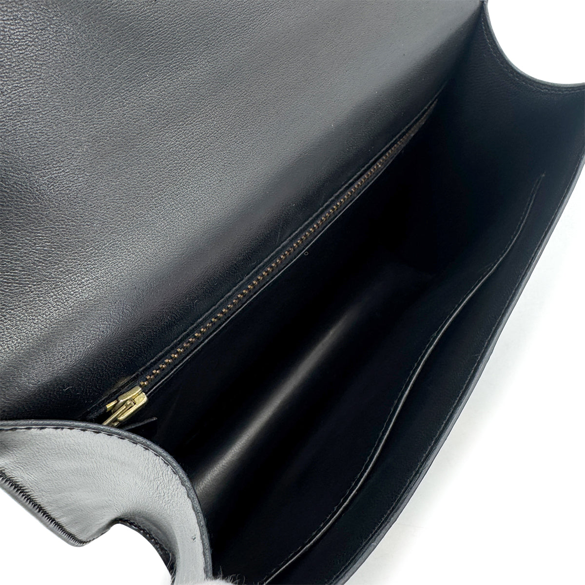 HERMES CONSTANCE 23 BLACK BOXCALF SHOULDER BAG 〇N GHW 90298157