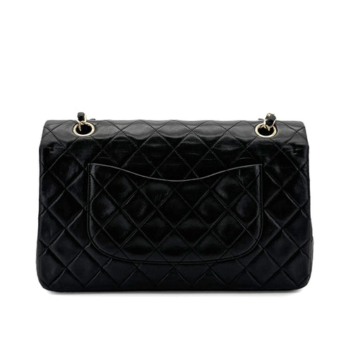 CHANEL VINTAGE CLASSIC FLAP MEDIUM CHAIN SHOULDER BAG BLACK LAMB SKIN 90298158 - PURPOSE