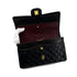 CHANEL VINTAGE CLASSIC FLAP MEDIUM CHAIN SHOULDER BAG BLACK LAMB SKIN 90298158 - PURPOSE