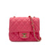 CHANEL VINTAGE MINI SQUARE 17 CHAIN SHOULDER BAG PINK LAMB SKIN 90298159 - PURPOSE