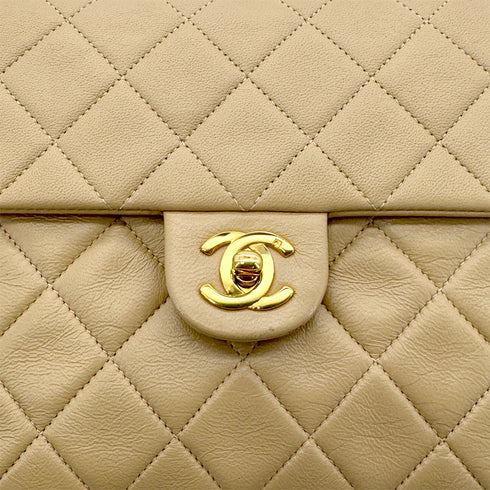 CHANEL VINTAGE MINI MATELASSE 20 CHAIN SHOULDER BAG BEIGE LAMB SKIN 90298162 - PURPOSE