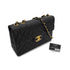 CHANEL VINTAGE MAXI MATELASSE 34 CHAIN SHOULDER BAG BLACK LAMB SKIN 90298163 - PURPOSE