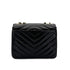 CHANEL VINTAGE V STITCH BLACK CHAIN SHOULDER BAG LAMB SKIN 90298165 - PURPOSE