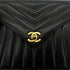 CHANEL VINTAGE V STITCH BLACK CHAIN SHOULDER BAG LAMB SKIN 90298165 - PURPOSE