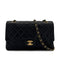 CHANEL VINTAGE CLASSIC FLAP MEDIUM CHAIN SHOULDER BAG BLACK LAMB SKIN 90298166 - PURPOSE