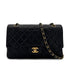 CHANEL VINTAGE CLASSIC FLAP MEDIUM CHAIN SHOULDER BAG BLACK LAMB SKIN 90298166 - PURPOSE