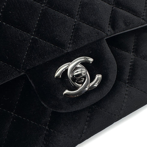 CHANEL CLASSIC FLAP MEDIUM CHAIN SHOULDER BAG BLACK VELOR 90298168 - PURPOSE