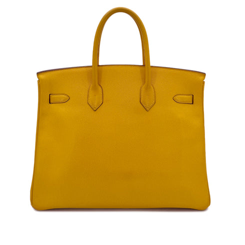 HERMES BIRKIN 35 JAUNE COURCHEVEL HAND BAG 〇Y GHW 90298313 - PURPOSE