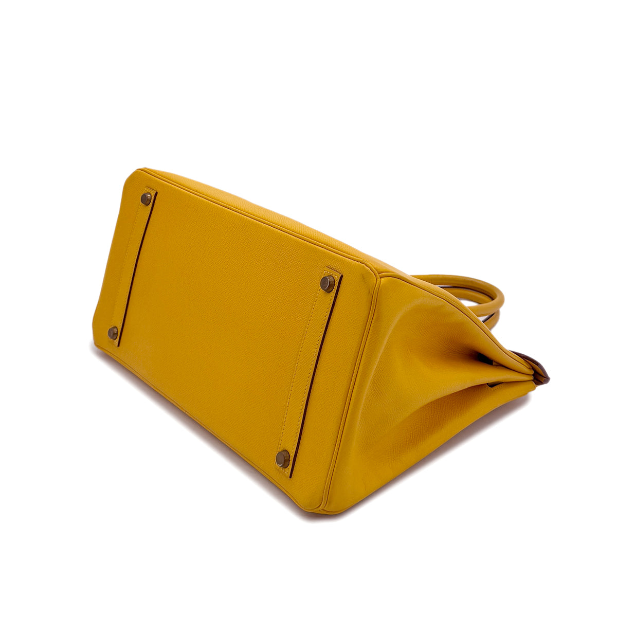HERMES BIRKIN 35 JAUNE COURCHEVEL HAND BAG 〇Y GHW 90298313