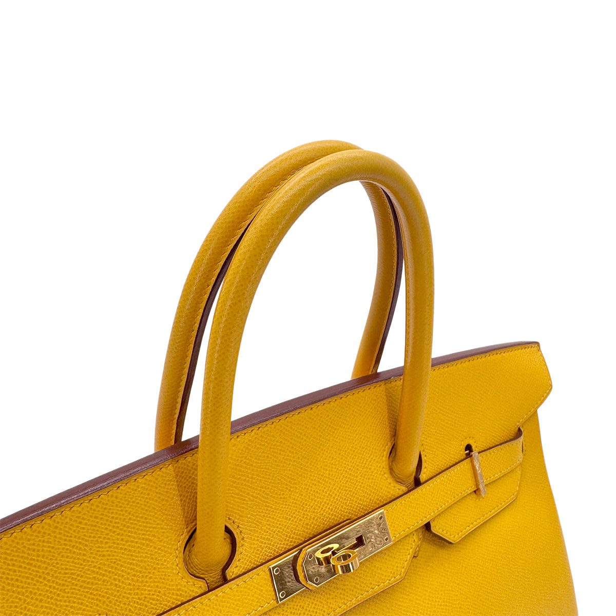 HERMES BIRKIN 35 JAUNE COURCHEVEL HAND BAG 〇Y GHW 90298313