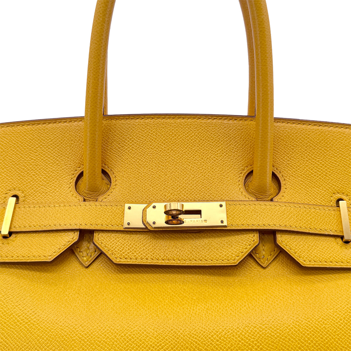 HERMES BIRKIN 35 JAUNE COURCHEVEL HAND BAG 〇Y GHW 90298313