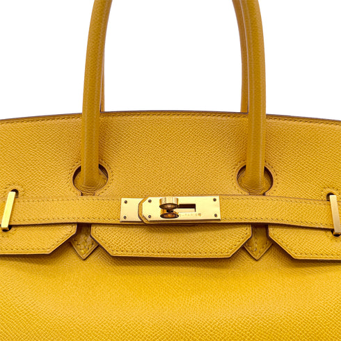 HERMES BIRKIN 35 JAUNE COURCHEVEL HAND BAG 〇Y GHW 90298313 - PURPOSE