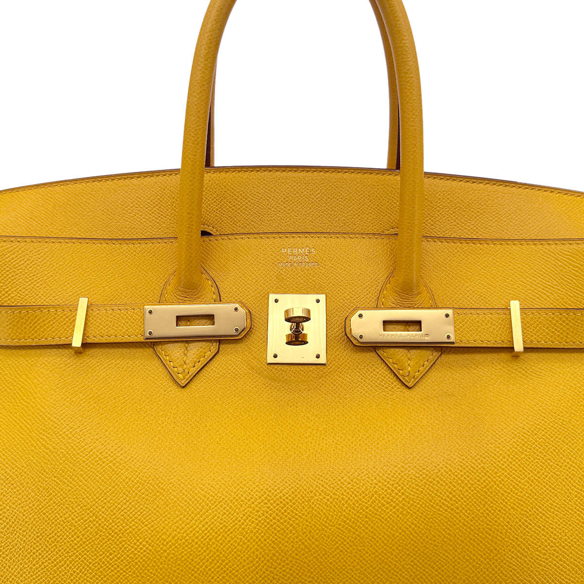 HERMES BIRKIN 35 JAUNE COURCHEVEL HAND BAG 〇Y GHW 90298313