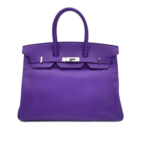 HERMES BIRKIN 35 ULTRA VIOLET EPSOM HAND BAG □P SHW 90298317 - PURPOSE