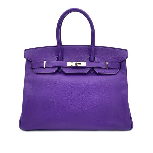 HERMES BIRKIN 35 ULTRA VIOLET EPSOM HAND BAG □P SHW 90298317 - PURPOSE
