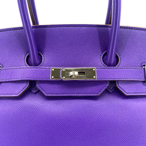 HERMES BIRKIN 35 ULTRA VIOLET EPSOM HAND BAG □P SHW 90298317 - PURPOSE