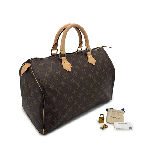 LOUIS VUITTON MONOGRAM SPEEDY 35 HAND BAG BROWN M41107 90298319 - PURPOSE
