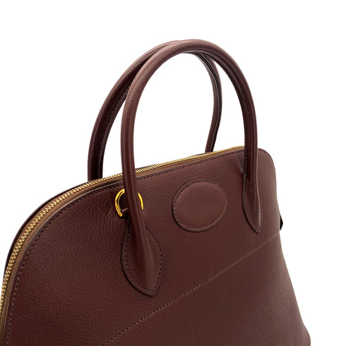 HERMES BOLIDE 35 HABANA TOGO HAND BAG □A GHW 90298320 - PURPOSE
