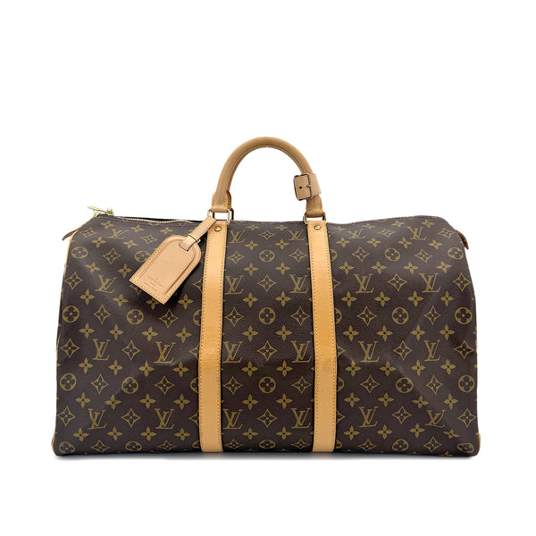 LOUIS VUITTON MONOGRAM KEEPALL 50 LUGGAGE BROWN MONOGRAM CANVAS M41426 90298321 - PURPOSE