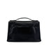 HERMES KELLY POCHETTE SELLIER BLACK EVERGRAIN HAND BAG □H SHW 90298325 - PURPOSE