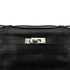HERMES KELLY POCHETTE SELLIER BLACK EVERGRAIN HAND BAG □H SHW 90298325 - PURPOSE