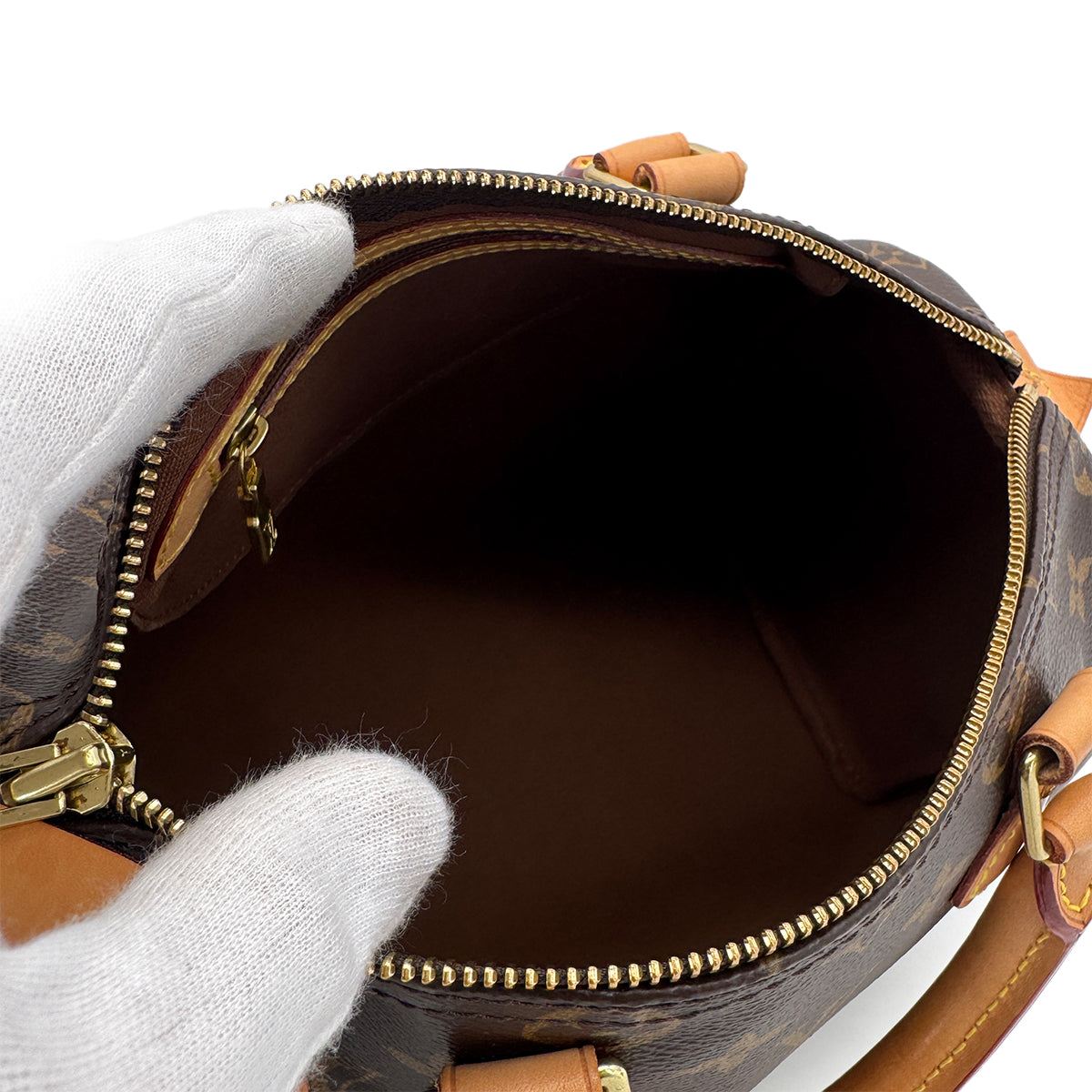 LOUIS VUITTON MONOGRAM SPEEDY 25 HAND BAG BROWN M41109 90298326