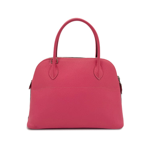 HERMES BOLIDE 27 ROSE AZALEE VEAU EPSOM HAND SHOULDER BAG T SHW 90298327 - PURPOSE