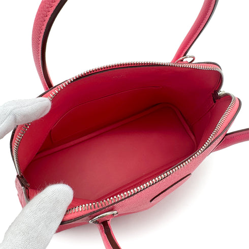 HERMES BOLIDE 27 ROSE AZALEE VEAU EPSOM HAND SHOULDER BAG T SHW 90298327 - PURPOSE