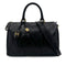 CHANEL VINTAGE BICOLORE BOSTON SHOULDER BAG BLACK LEATHER 90298331 - PURPOSE